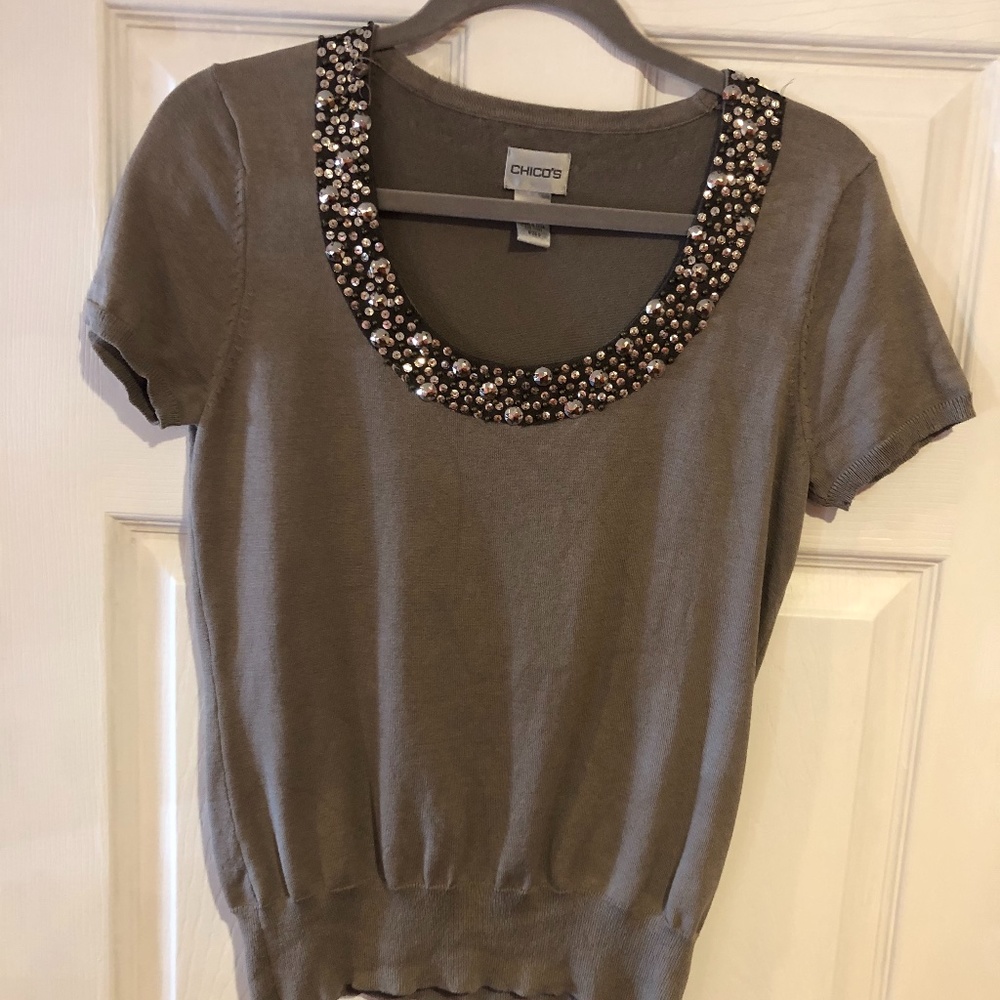 Taupe Chico's sweater